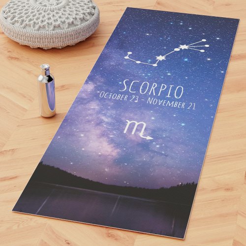 Scorpio  Personalized Zodiac Astrology Yoga Mat