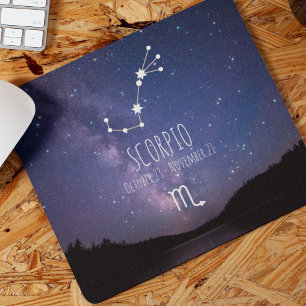 Scorpio Personalized Zodiac Constellation Mouse Pad
