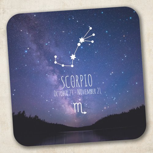 Scorpio  Personalized Zodiac Constellation Square Sticker