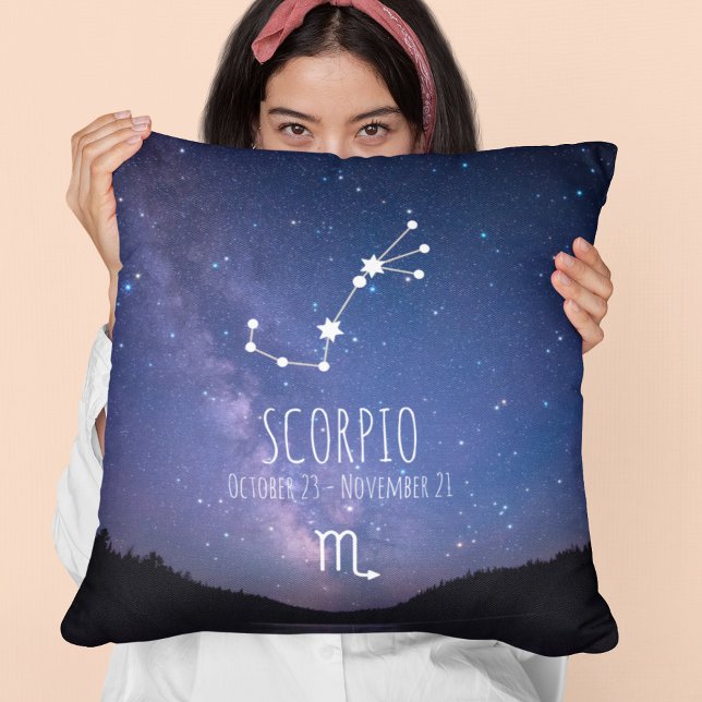 Scorpio | Personalized Zodiac Constellation Throw Pillow (Creator Uploaded)