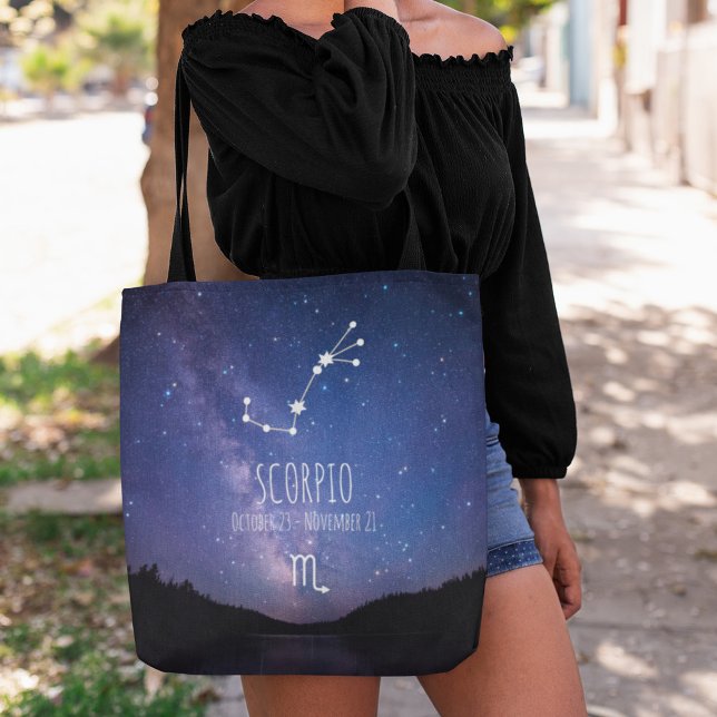 Scorpio | Personalized Zodiac Constellation Tote Bag (Creator Uploaded)