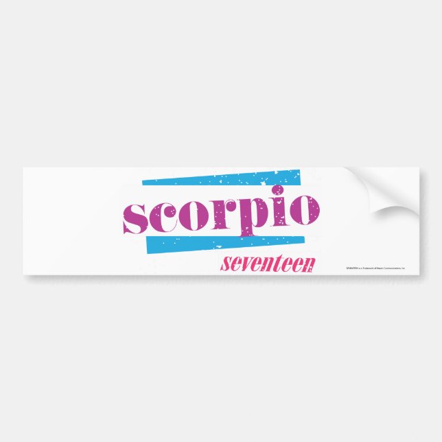 Scorpio Purple Bumper Sticker (Front)