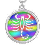Scorpio Rainbow Color Scorpion Sterling Silver Silver Plated Necklace at Zazzle