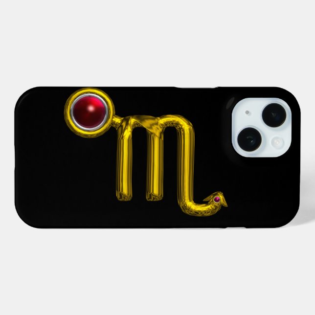 SCORPIO , Red Grenade and Gold Case-Mate iPhone Case (Back (Horizontal))
