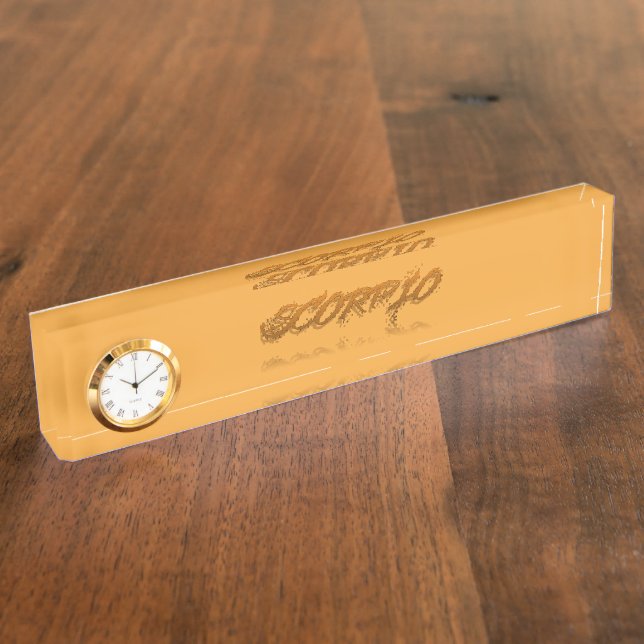 Scorpio  Reflection Desk Name Plate (Side)
