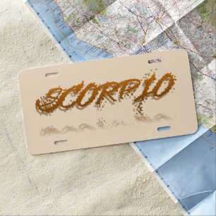 Scorpio Reflection License Plate