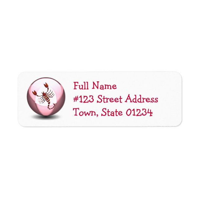 Scorpio Return Address Label (Front)