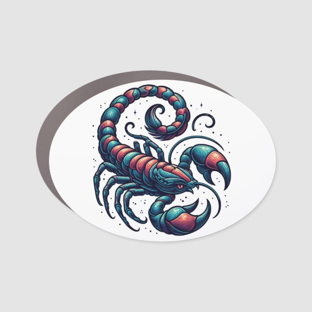 "Scorpio Roam: Zodiac Car Magnet" Car Magnet (Front)
