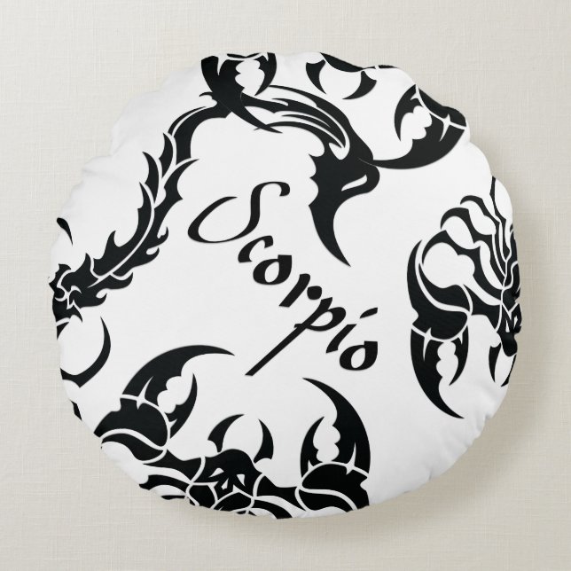 Scorpio Round Pillow (Front)