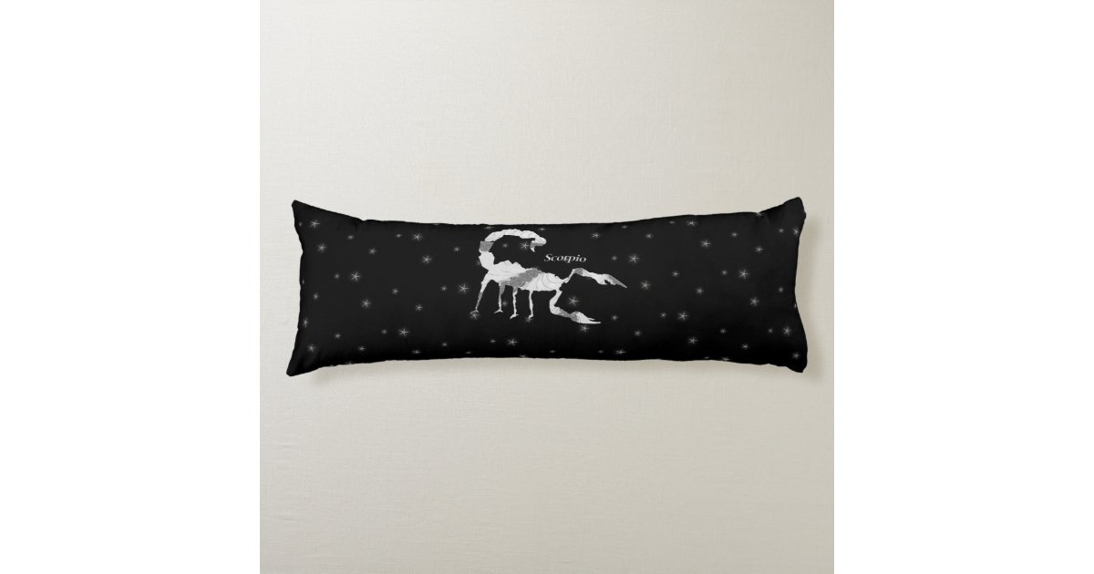 Scorpio Scorpion Zodiac Design Black Body Pillow Zazzle Com