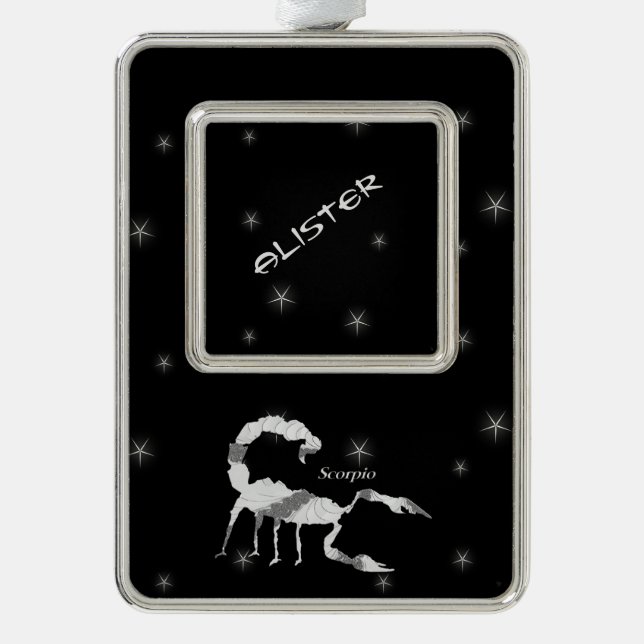 Scorpio Scorpion Zodiac Design Blank Inside Ornament (Front)