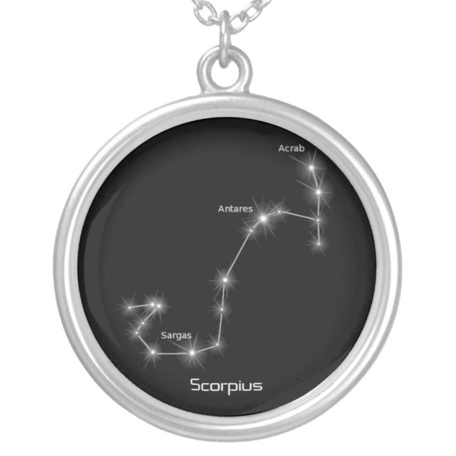 Scorpio Scorpius Constellation Necklace (Front)