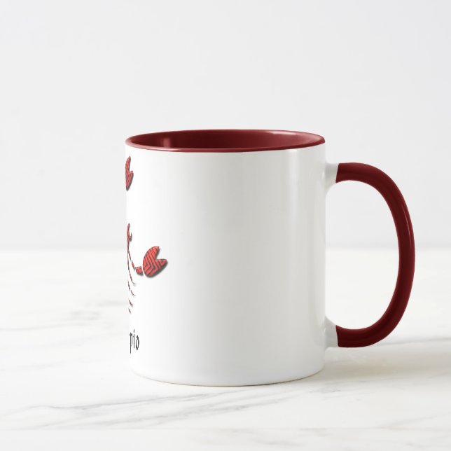 Scorpio Sign Ceramic Coffee Mug (Right)