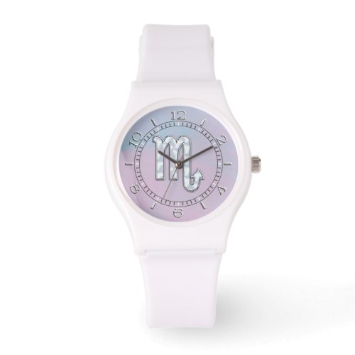 Scorpio Sign in Mother of Pearl Style Dial Watch