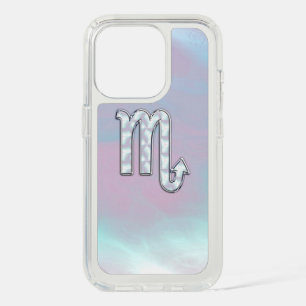 Scorpio Sign in Mother of Pearl Style iPhone 15 Pro Case