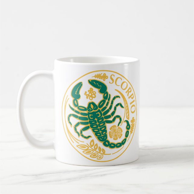 Scorpio Sign of the Zodiac Coffee Mug (Left)