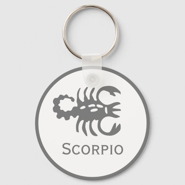 Scorpio Sign of the Zodiac Design Keychain (Front)