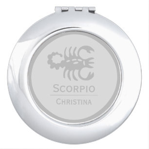 Scorpio Sign of the Zodiac Design Ladies Compact Mirror