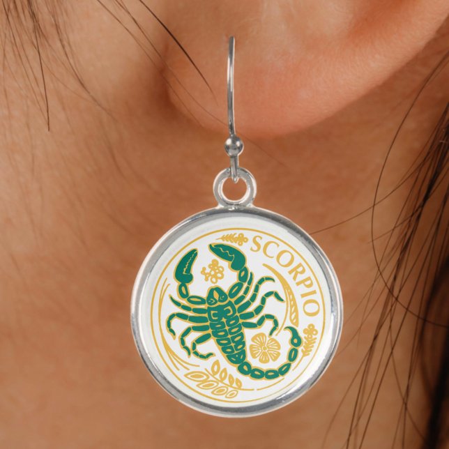 Scorpio Sign of the Zodiac on a pair of Earrings (Creator Uploaded)