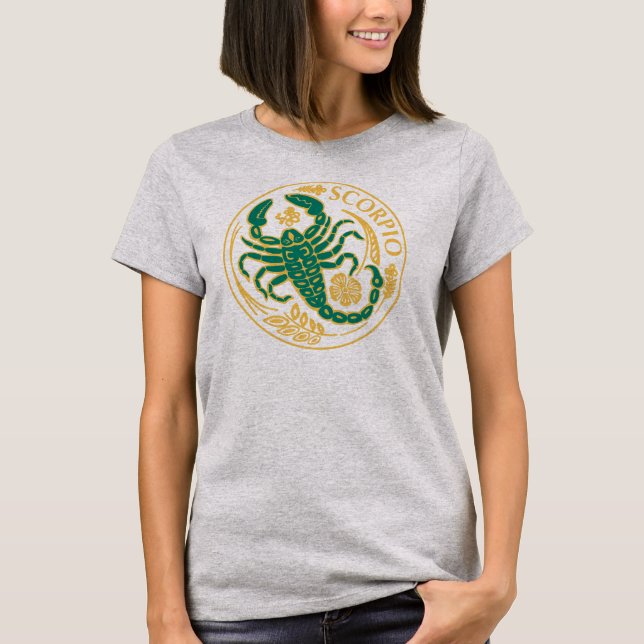 Scorpio Sign of the Zodiac T-Shirt (Front)