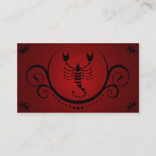 Customizable scorpio sophistications business card template
