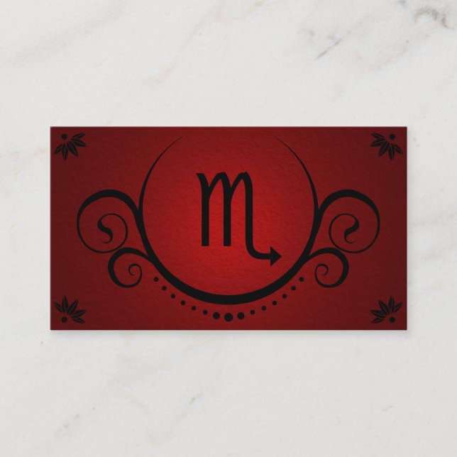scorpio sophistications business card (Front)