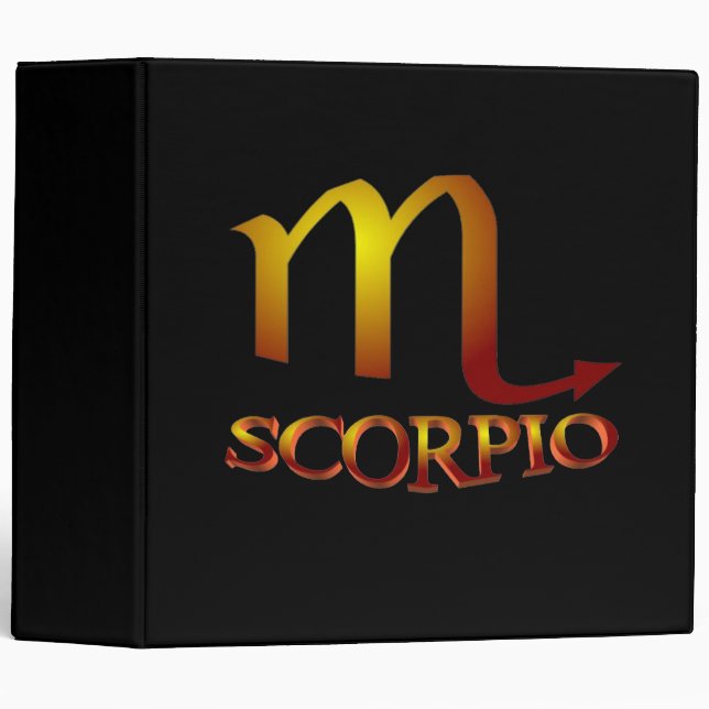 Scorpio Star Gold 3 Ring Binder (Front/Spine)