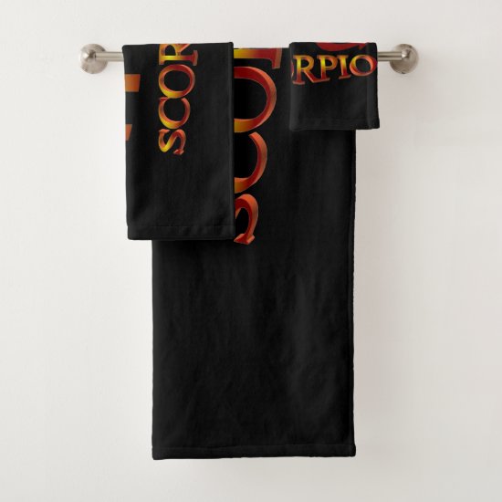 Scorpio Star Gold Bath Towel Set