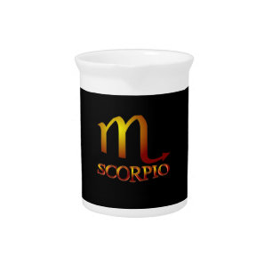 Scorpio Star Gold Beverage Pitcher