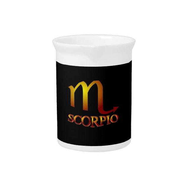 Scorpio Star Gold Beverage Pitcher (Front)