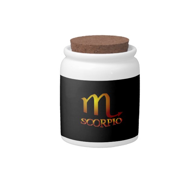 Scorpio Star Gold Candy Jar (Front)