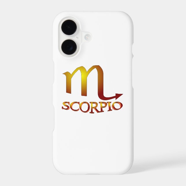 Scorpio Star Gold Iphone Case (Back)