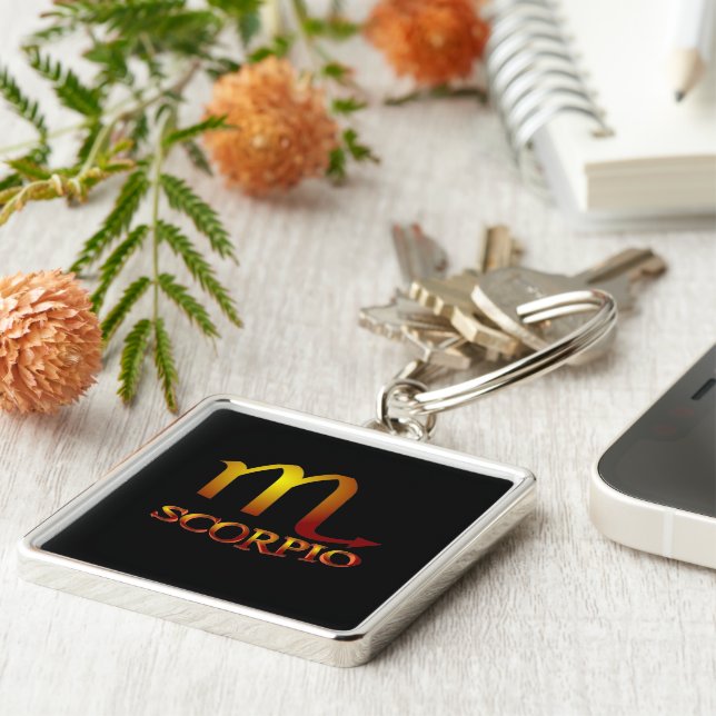 Scorpio Star Gold Keychain (Side)