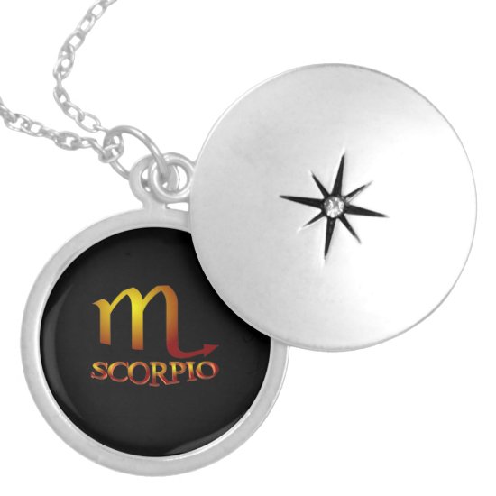 Scorpio Star Gold Locket Necklace