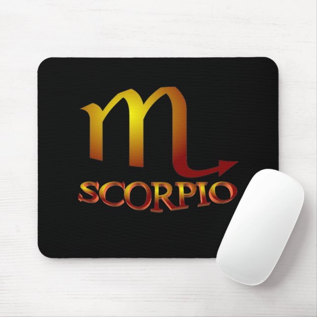 Scorpio Star Gold Mouse Pad (With Mouse)