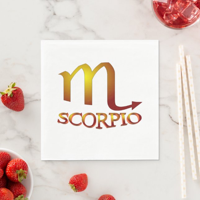 Scorpio Star Gold Napkins (Insitu)