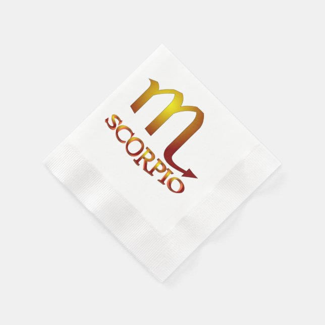 Scorpio Star Gold Napkins (Corner)