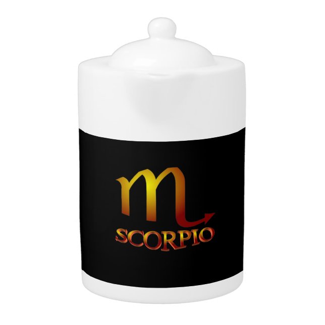 Scorpio Star Gold Teapot (Front)