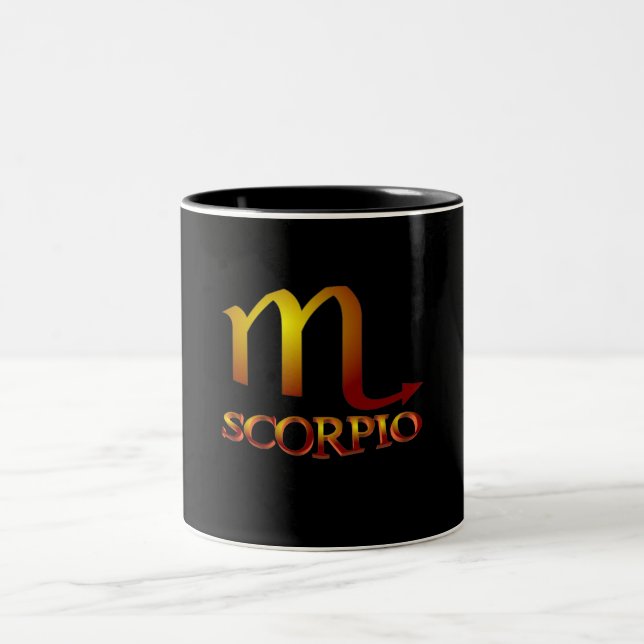 Scorpio Star Gold Two-Tone Coffee Mug (Center)