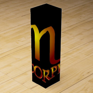 Scorpio Star Gold Wine Box
