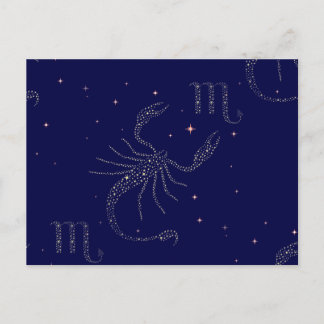 Scorpio stars postcard