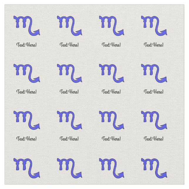 Scorpio symbol fabric (Close Up)