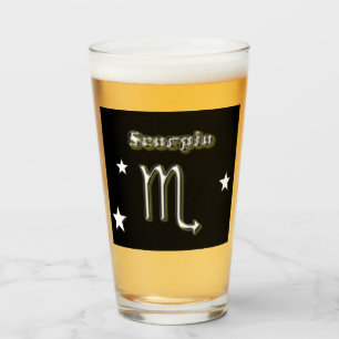 Scorpio symbol glass