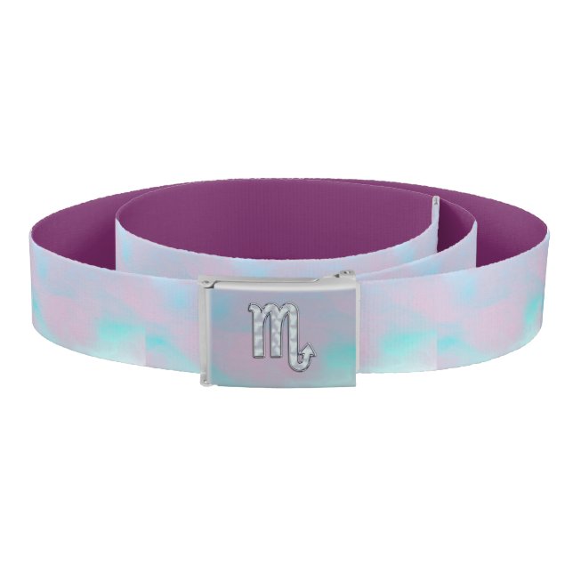 Scorpio Symbol in Mother of Pearl Style Decor Belt (Coil)