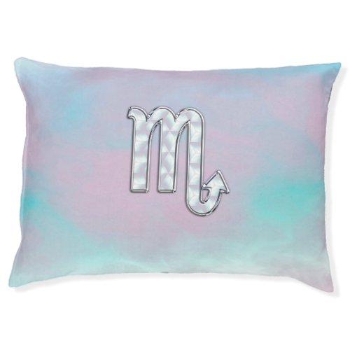 Scorpio Symbol in Mother of Pearl Style Decor Pet Bed