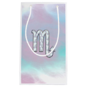 Scorpio Symbol in Mother of Pearl Style Decor Small Gift Bag
