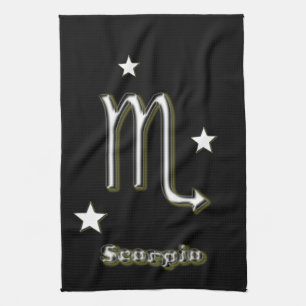 Scorpio symbol kitchen towel