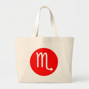 Scorpio Symbol Large Tote Bag