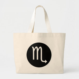 Scorpio Symbol Large Tote Bag