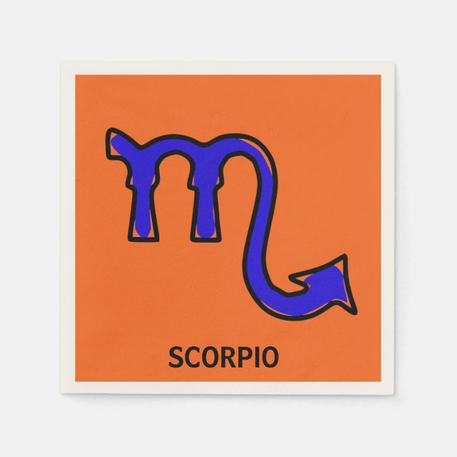 Scorpio symbol paper napkins (Front)